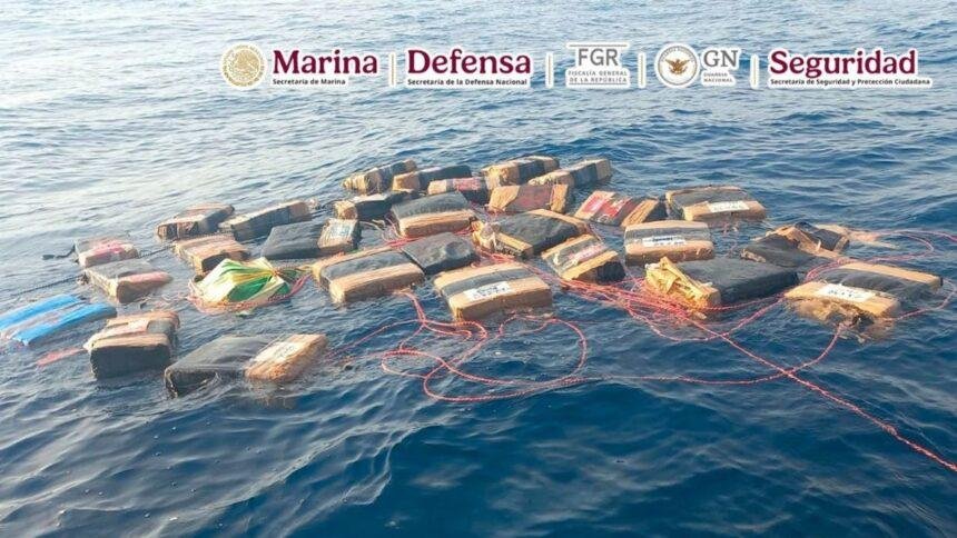 Incautan más de dos toneladas de cocaína en costas de México sin detenidos
