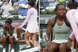 Jugadora consuela a su rival tras la eliminación en Roland Garros