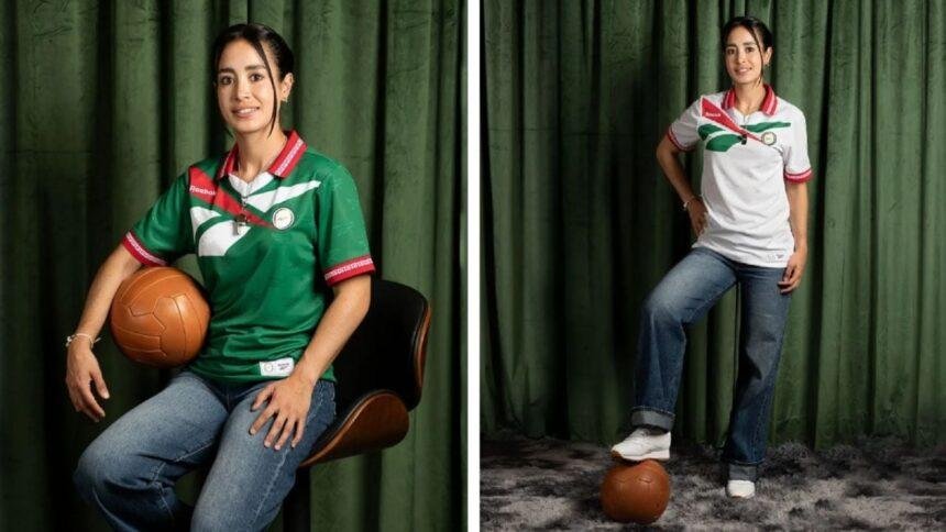 Katia Itzel García presenta colección de jerseys retro para el Mundial 2026