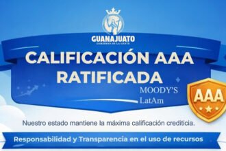 Moody's mantiene calificación crediticia “AAA” para Guanajuato