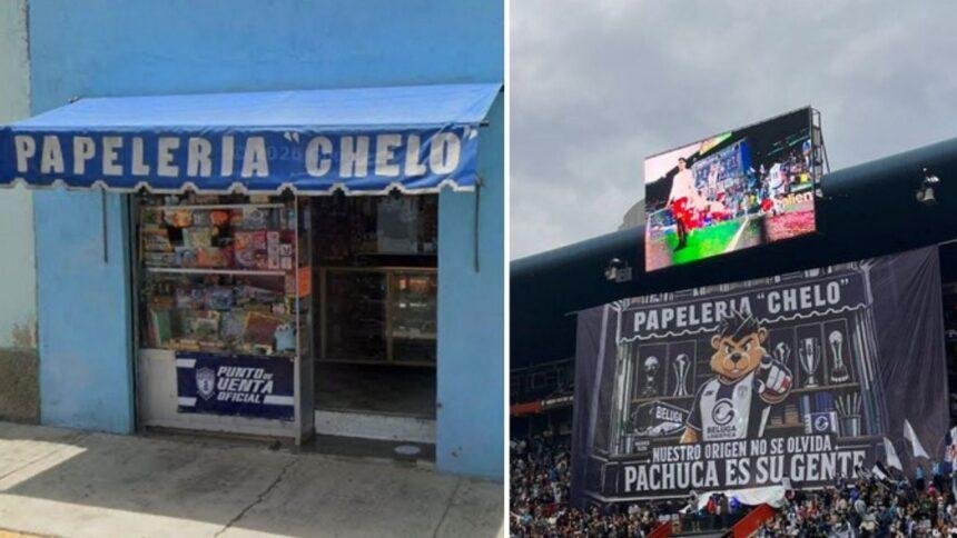 Pachuca muestra tifo en apoyo a papelería local tras burlas de Toluca
