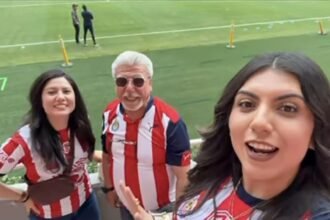 Padre sorprendido por sus hijas en viaje a Guadalajara para el partido