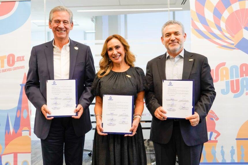 SECTURI y Puerto Interior establecen convenio para fomentar el turismo estatal.