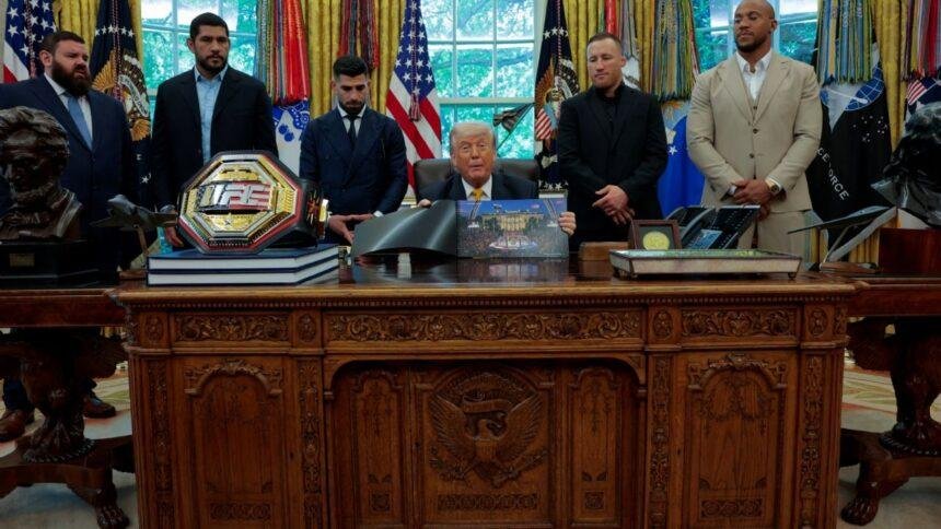 Trump celebra su cumpleaños con función de la UFC en la Casa Blanca