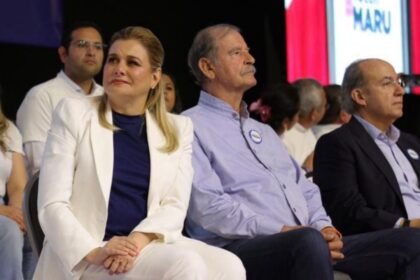 Vicente Fox y Felipe Calderón apoyan a Maru Campos ante citatorio de la FGR