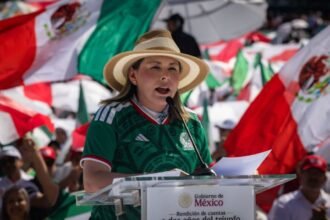 Yeraldine Bonilla realiza evento masivo como gobernadora interina en Sinaloa