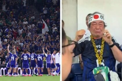 Abuelito japonés emocionado por el apoyo de mexicanos a su selección