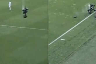 Cámara se desploma en pleno partido entre Hungría y Kazajistán