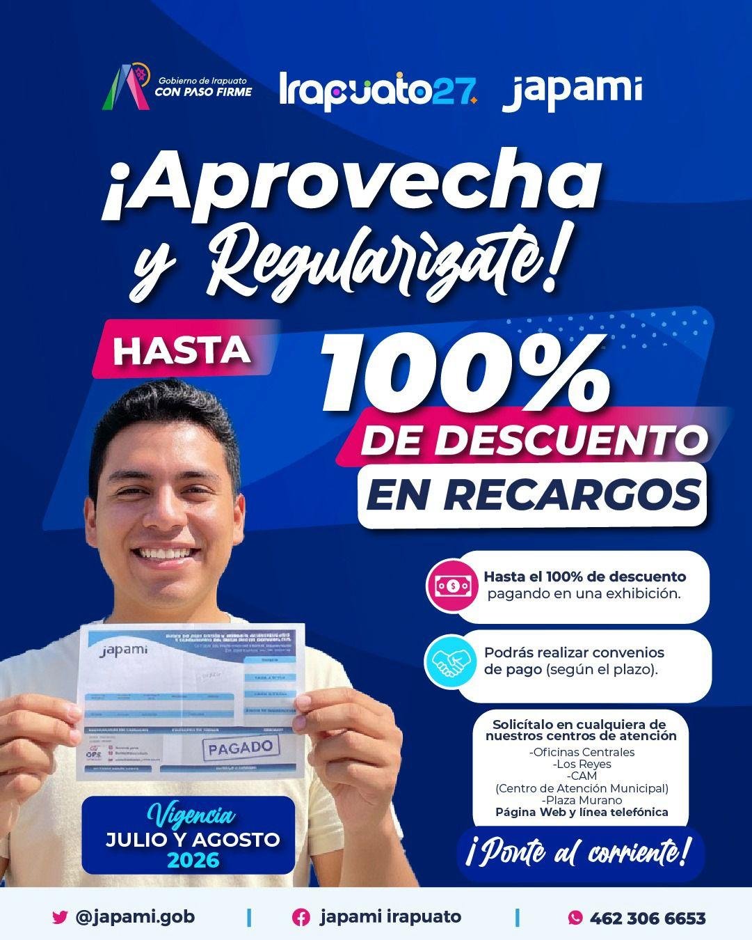 campaña descuento en recargos julio y agosto 2026
