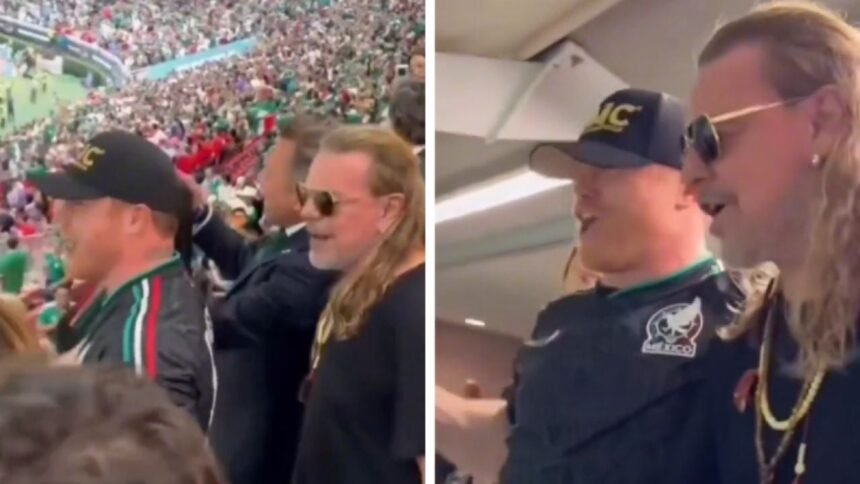 Canelo Álvarez y Fher de Maná disfrutan ‘El Rey’ en victoria de México