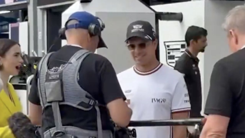 Checo Pérez y la estrella de 'Emily en París' se encuentran en Mónaco