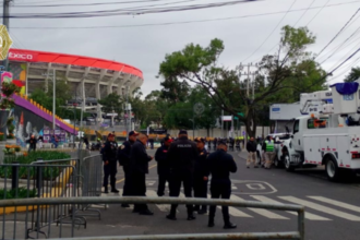 Cierre de vialidades en Estadio Azteca antes del partido México-Chequia