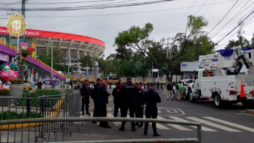 Cierre de vialidades en Estadio Azteca antes del partido México-Chequia
