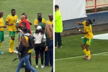 Conejo Pérez y Tshabalala reviven el fútbol en el Juego de Leyendas