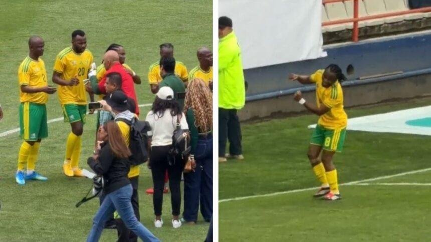 Conejo Pérez y Tshabalala reviven el fútbol en el Juego de Leyendas