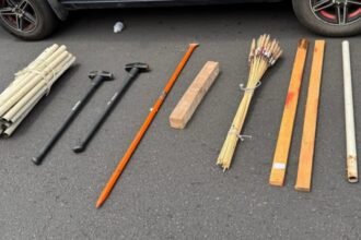 Decomisan mazos y explosivos en protesta de la CNTE en la capital