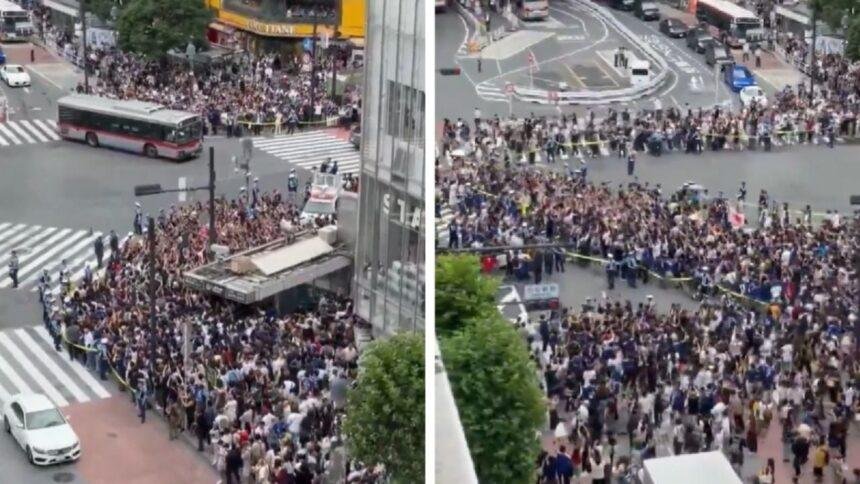 fans desbordan calles en japon tras la goleada a tunez Fans desbordan calles en Japón tras la goleada a Túnez