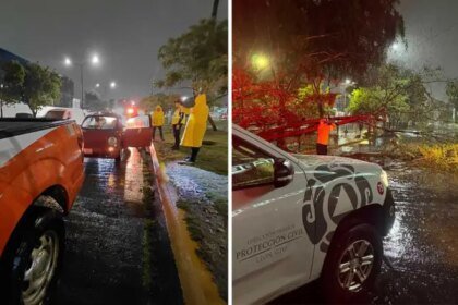 Intensas lluvias causan inundaciones y daños en León, Guanajuato