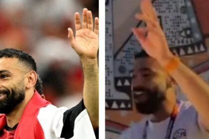 Jugadores de Egipto celebran en Vancouver su triunfo histórico en el Mundial