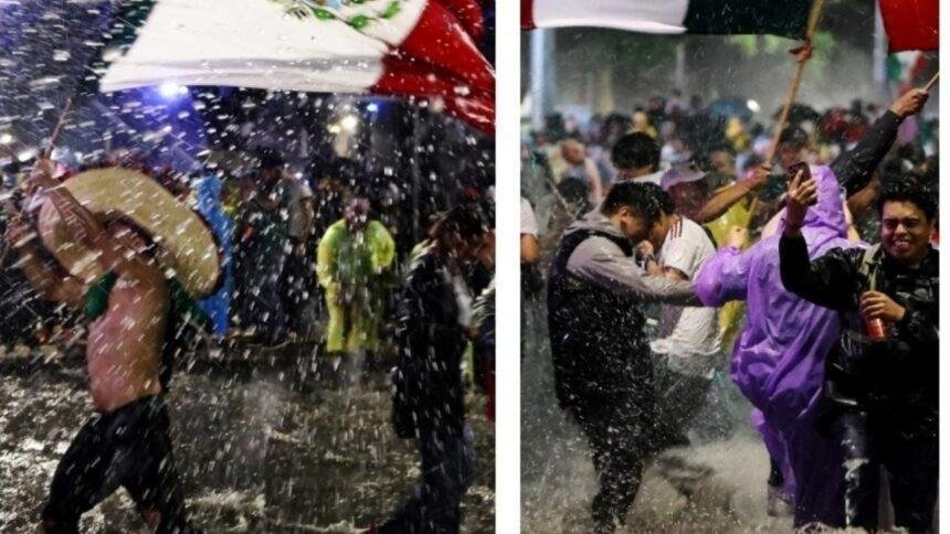 México celebra su tercer triunfo en el Mundial bajo una tormenta