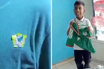 Niño creativo recibe jersey oficial de la Selección Mexicana de Futbol