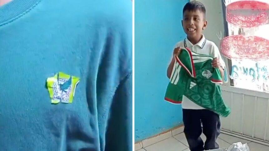 Niño creativo recibe jersey oficial de la Selección Mexicana de Futbol