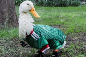 Peluche del pato Merlín arrasa en el Fan Fest del Zócalo