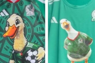 Playeras de la Selección Mexicana con El Pato Merlín a la venta en Tepito