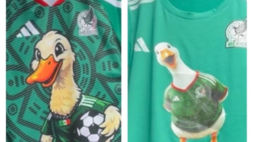 Playeras de la Selección Mexicana con El Pato Merlín a la venta en Tepito