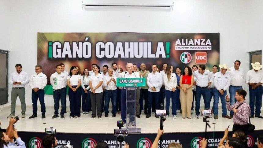 PRI celebra triunfo absoluto en elecciones locales de Coahuila.