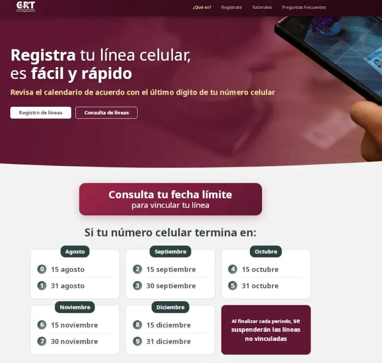Prórroga para registro de celulares en León según último dígito.