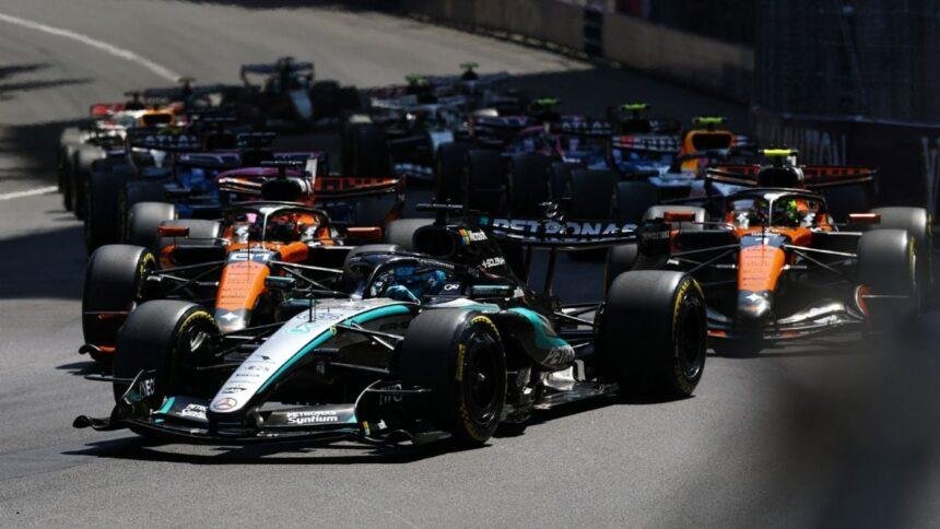 Russell brilla en la primera práctica libre del GP de Barcelona