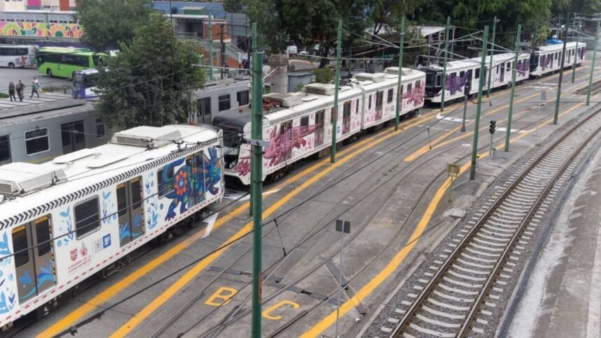 Tren Ligero se descarrila en ruta al Estadio Azteca antes del Mundial