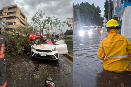 Tromba en Puebla causa un fallecido y diversas afectaciones a ciudadanos