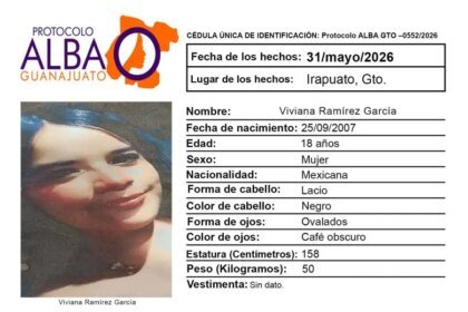 Urgente búsqueda de Viviana Ramírez García tras su desaparición en Irapuato