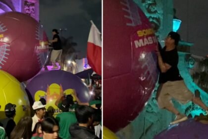 Aficionado lanza balón del Mundial en Zapopan y provoca caos