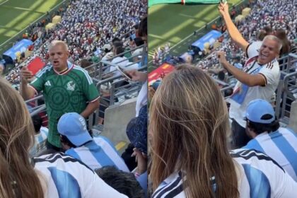 aficionado mexicano provoca a argentinos durante la final con tarjeta Aficionado mexicano provoca a argentinos durante la Final con tarjeta roja