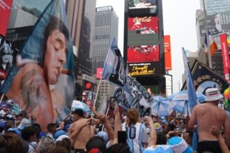 Aficionados argentinos invaden Nueva York antes de la Final contra España