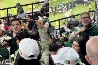 Aficionados mexicanos amenazan a un inglés en el Estadio Azteca