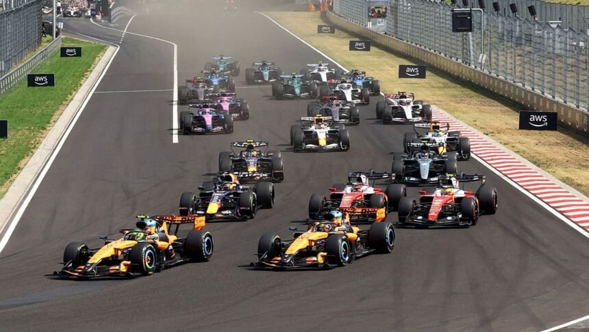 Checo Pérez se retira del Gran Premio de Hungría; victoria para Lando Norris