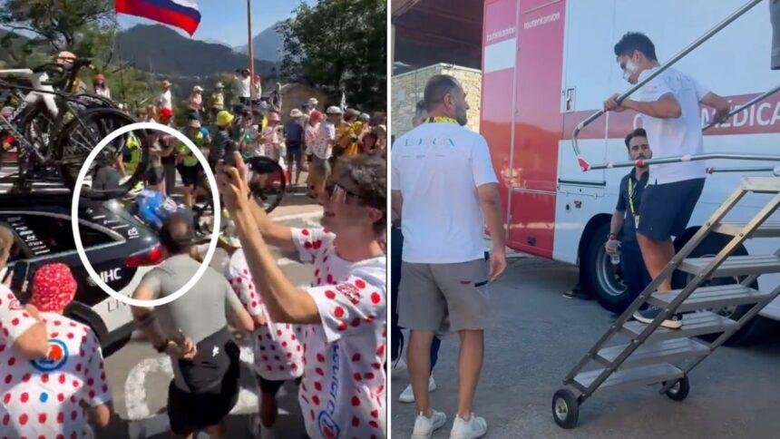 Ciclista sufre grave accidente en el Tour de Francia y recibe 20 suturas