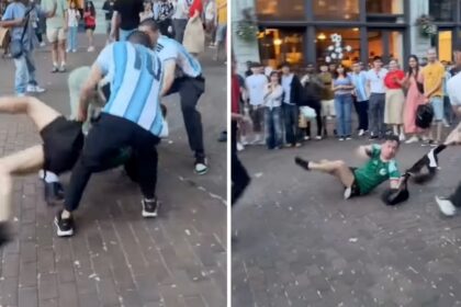 cuatro aficionados argentinos agreden a un mexicano en evento en Cuatro aficionados argentinos agreden a un mexicano en evento en EE. UU.