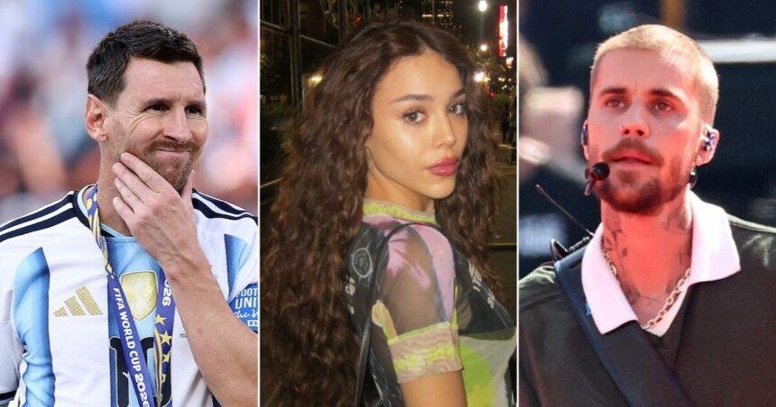 Danna comparte su conexión al ver a Messi y Justin Bieber en la final