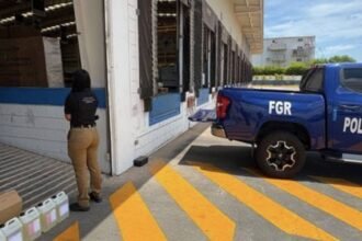 Decomisan 40 litros de metanfetamina en empresa de paquetería en Sinaloa