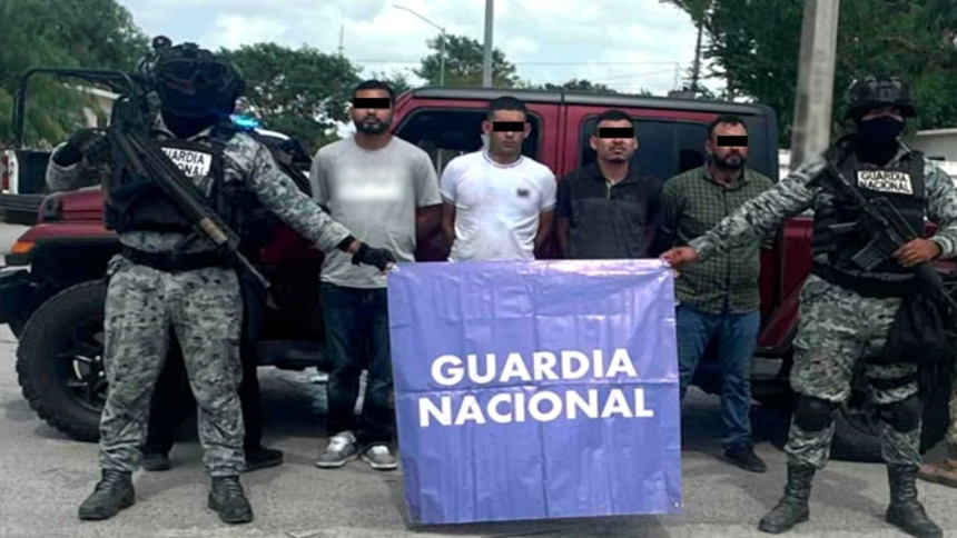 detienen a cuatro hombres en matamoros con armas y marihuana Detienen a cuatro hombres en Matamoros con armas y marihuana.
