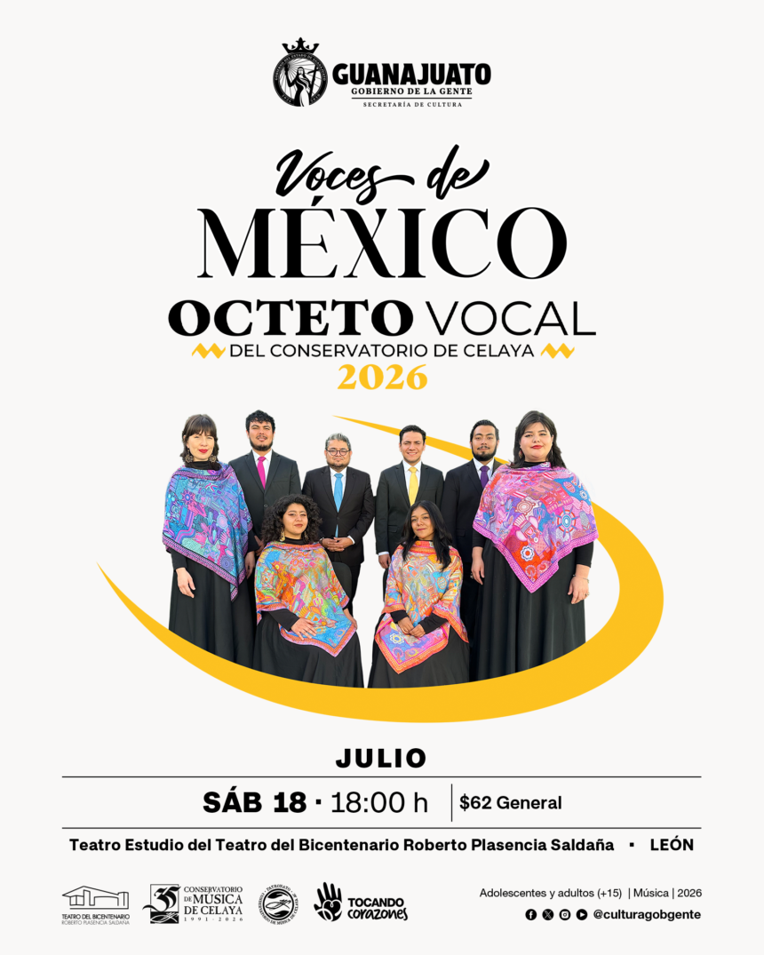 El Octeto Vocal del Conservatorio de Celaya celebra el repertorio mexicano en Romita