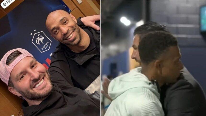Gignac, Griezmann, Henry y Trezeguet en Francia vs Marruecos del Mundial