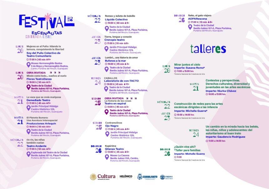 Gobierno de Guanajuato presenta Festival Escenautas 2026 para jóvenes artistas.