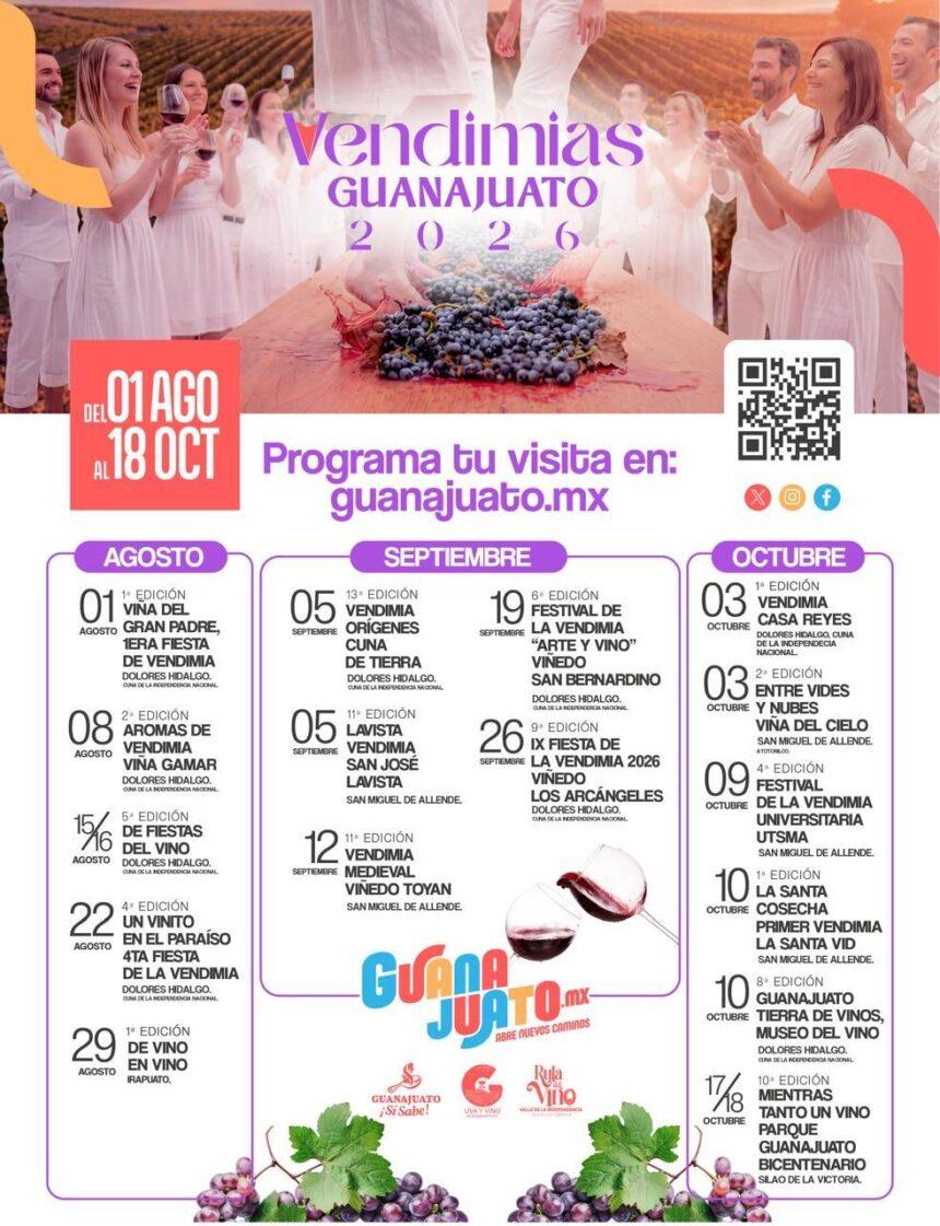 Guanajuato inaugura viñedos con festival de vino y gastronomía