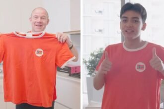 Haaland explica por qué Gil Mora apoya a Noruega con camiseta de 1987